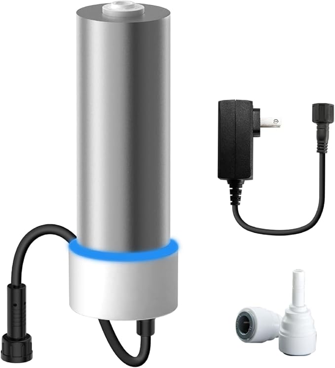 Waterdrop LED UV͎ Ultrąviolët Water Filter for Under Sink Water Filter System and Reverse Osmosis System, Reduce up to 99.9% of Baçtёria, Mercury-Free, FCC Certified, Stainless Steel, 50 Year Life Tim
