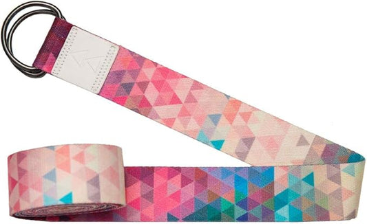 yogadesignlab YOGA DESIGN LAB | The Yoga Strap | Luxurious, Extra Long, Super Soft, Eco Printed | Studio Quality, Adjustable | Safely Stretch Further and Hold Longer | 8 ft Long-FlexoryFit