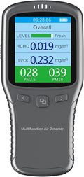 Indoor Air Quality Monitor, IGERESS Formaldehyde Detector, Pollution Monitor,Dust Tester, Detect Indoor HCHO/TVOC/PM2.5/PM10 (Gray)