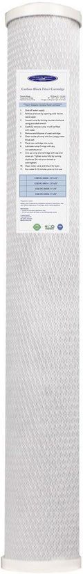 Crystal Quest 5-Micron Carbon Block Filter Cartridge - 2-7/8” x 20” - Coconut-Based Activated Carbon - Reduces Sediment and VOC’s - Sustainable Filtration