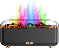 Colorful Flame Essential Oil Diffuser, Mist Humidifier, Aroma Diffuser with Timing Auto-Off 300ml (Black)