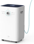 6,500 Sq. Ft Dehumidifier for Basement, 125 pint home dehumidifiers with sump pump/drain hose/2.14 gallon large capacity tank, 24H Timer