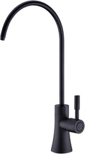 EKRTE Matte Black Drinking Water Faucet for Kitchen Sink, Brass Kitchen Water Filter Faucet,Commercial Water Filtration Faucet for Under Sink Water Filter System, Solid Brass RO Faucet in Matte Black