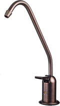 Watts Premier Standard Air Gap Auxiliary Faucet with 1/4" Supply Tubing Connection for RO Reverse Osmosis Water Filtration Systems, Touch N'Flow Spring Loaded Handle, Medium, Antique Bronze