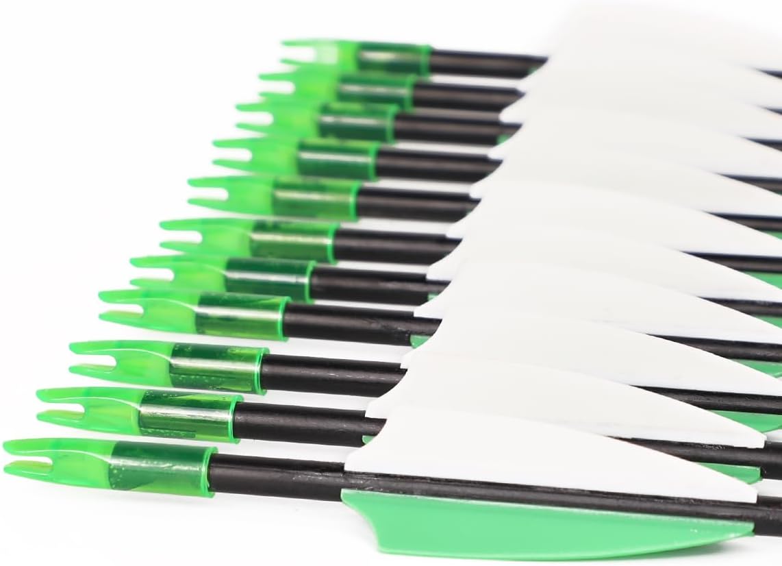 LWANO 28" Fiberglass Arrows - Archery Practice Target Arrows with Blunt Tips Durable Shaft for Youth Kids Children Beginners on Recurve&Long Bows(Pack of 12)