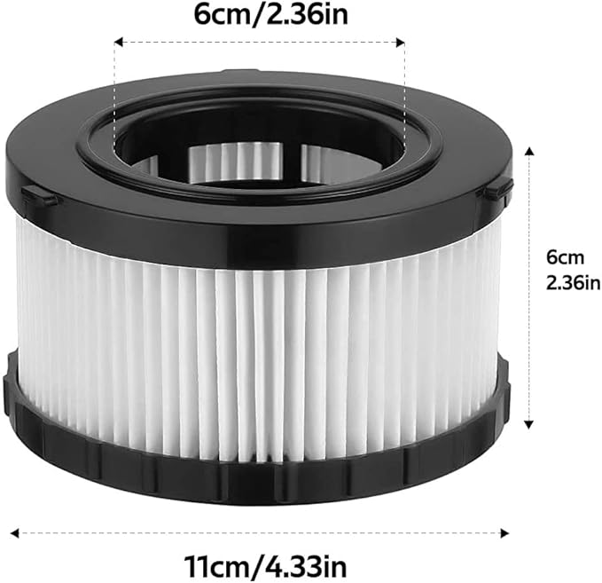 4 Pcs DC5151H HEPA Filter Compatible with DEWALT DC5151H DC515 DCV517 DCV517B Wet Dry Vacuum, With 8 PCS Foam Sleeve Filter