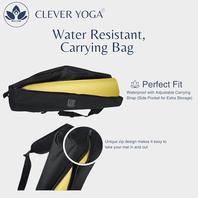 Clever Yoga Liquid Balance Thick Yoga Mat - Pro Exercise Yoga Mat with Non-Slip Surface for Home Gym, Earth-Friendly & Recyclable Pilates and Workout Pad Women & Men, 4.5 mm-FlexoryFit