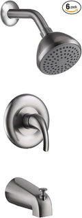 Shower Set with Trim Kit, Galim GL-SD, Shower Head & Faucet Set Complete with Valve, Shower Fixtures, Tub and Shower Trim Kit, Bathtub Shower Faucet set, Single Handle Pressure Balance, Brushed Nickel