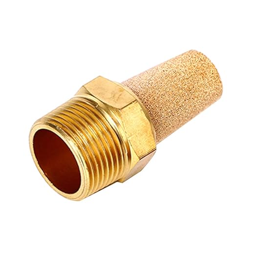 Beduan 10 Pcs Pneumatic Brass Exhaust Muffler Filter, 3/8" Male Thread Hex - Image 3