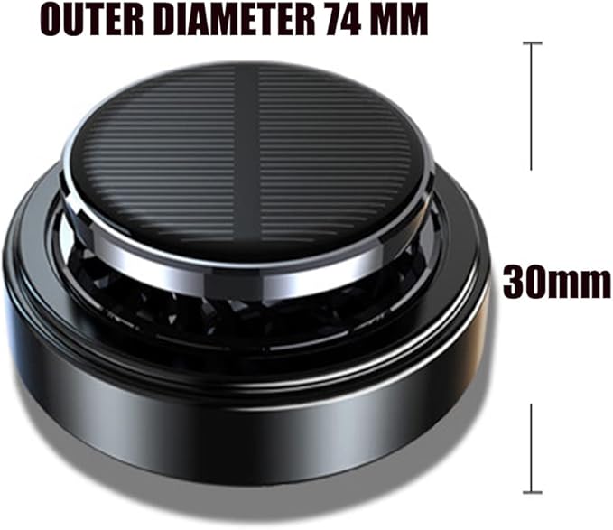 Solar Energy Powered Car Air Freshener Essential Oil Diffuser Perfume Scent Fragrance Air Purifier Rotating Fatigue Aromatherapy Diffuser for Car Home Office Decor