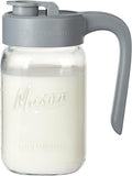 32 oz Glass Pitcher with Lid, 1 Quart Mason Jar Pitcher with Lid Airtight by spreccio