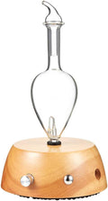 Elegance Nebulizing Essential Oil Diffuser for Aromatherapy by Organic Aromas - Light-Colored Wood Base and Glass Reservoir
