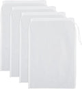4 Pack Nylon Nut Milk Bag 8 × 6 Inches Fine Mesh Cheese Cloth Multiple Usage Reusable Food Strainer Professional Cold Brew Filter for Straining Fruit Juice Coffee Tofu Greek Yogurt Tea (8×6in)