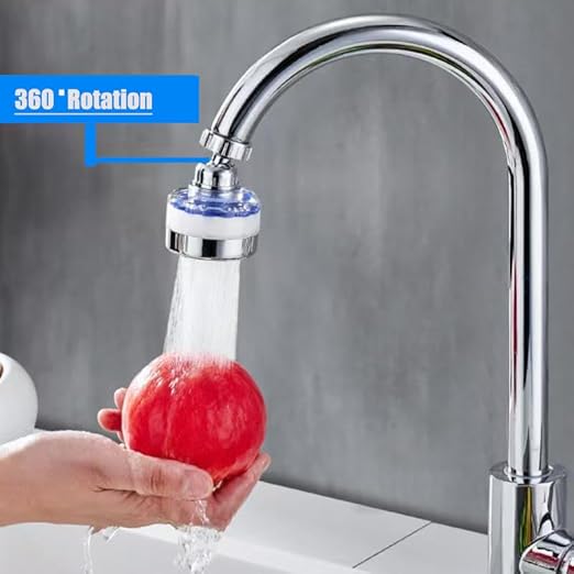 21Pcs Sink Water Filter Faucet with Cartridges Set, Universal 360 ° Rotating Kitchen Faucet Water Filter Removes Fluoride Heavy Metals Hard Water Compatible with Most Kitchen/Laundry Sink Faucets