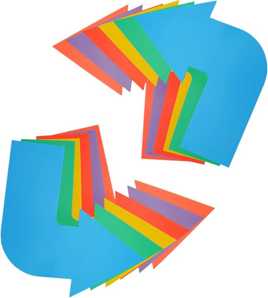12pcs Colorful Star Arrow Spot Marker Non-Slip Directional Carpet Marker for Training Agility, Kids Classroom Activity, Gym, Sport, Home (Turn Arrow)-FlexoryFit