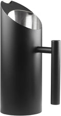 Stainless Steel Water Pitcher Black Metal Pitcher with Ice Guard Cold Drinking Carafe Jug for Juice, Beer, Milk, Ice Tea or Other Beverage by MUGLIO (36oz)