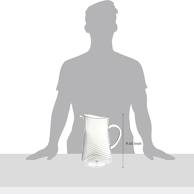 Lily's Home Shatterproof Acrylic Pitcher with spout, Versatile Plastic Pitcher for Water, Juice, Iced Tea, Milk, Iced Tea Beverage Carafe, Dishwasher Safe Top Rack, 2.5QT/80 OZ