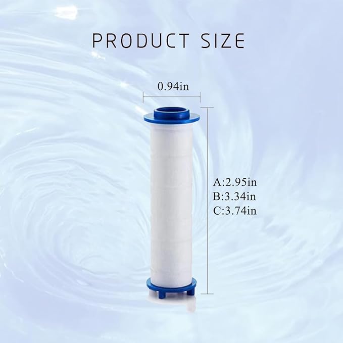 10/20 Pcs Ion Drops Shower Head Filters, 2.95 Inch PP Cotton Filter Cartridge, Turbo Showerhead, Shower Head with Filter for Detachable (A20*pc, 3.34 * 0.94 In)