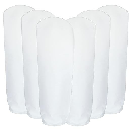 6 Pack Filter Socks 7 Inch Ring by 32 Inch Long 50 Micron Filter Bag, Felt Filter Socks for Aquarium, Industry, Chemical, Water Liquid Filter Bags