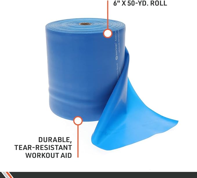 Body Sport Exercise Bands - Resistance Bands in 50 yard Rolls for Fitness, Stretching, or Physical Therapy-FlexoryFit