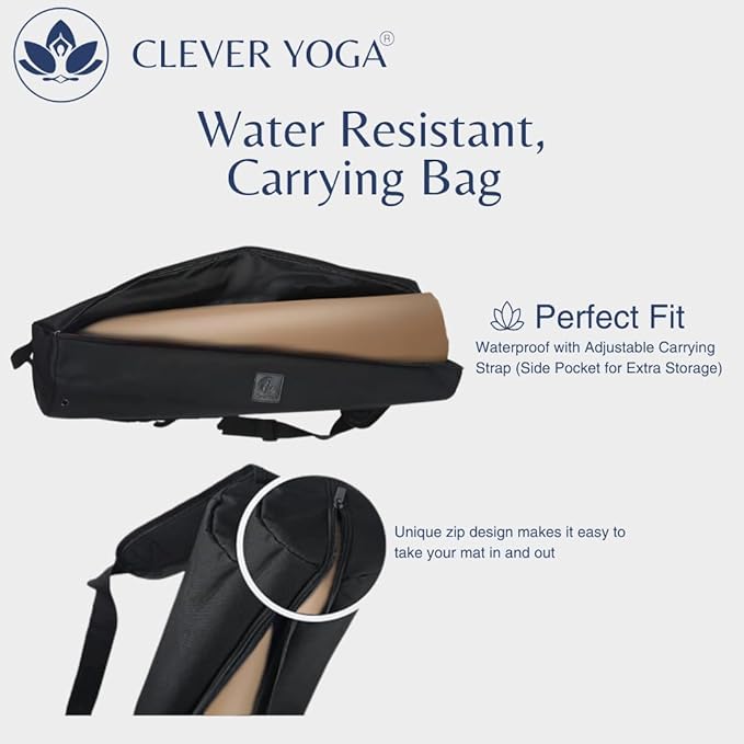 Clever Yoga Liquid Balance Thick Yoga Mat - Pro Exercise Yoga Mat with Non-Slip Surface for Home Gym, Earth-Friendly & Recyclable Pilates and Workout Pad Women & Men, 4.5 mm-FlexoryFit