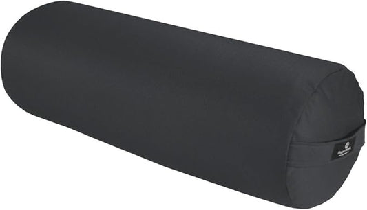 Hugger Mugger Round Yoga Bolster - Firm Round Shape, Higher Profile, Great Under Knees, Soft Support, Handmade in The USA-FlexoryFit