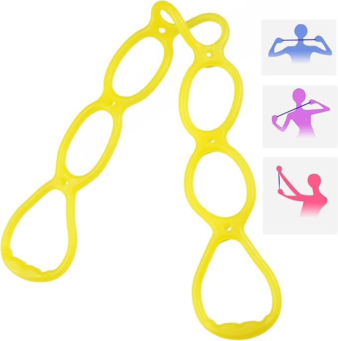 7 Ring Stretch Resistance Exercise Band, BetterJonny Workout Bands Yoga Stretching，Foot, Leg and Arm Exerciser for Home or Fitness Center Workout Walking Exercise-FlexoryFit