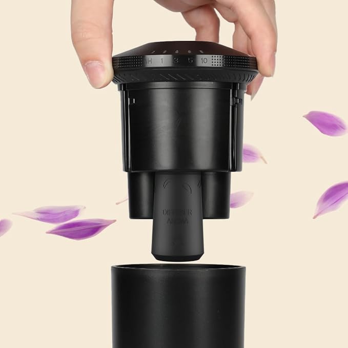 Combo Pack - Dr Scent Car Diffuser Fragrance Machine (Black) with Portable Aroma (10ml) (Event)