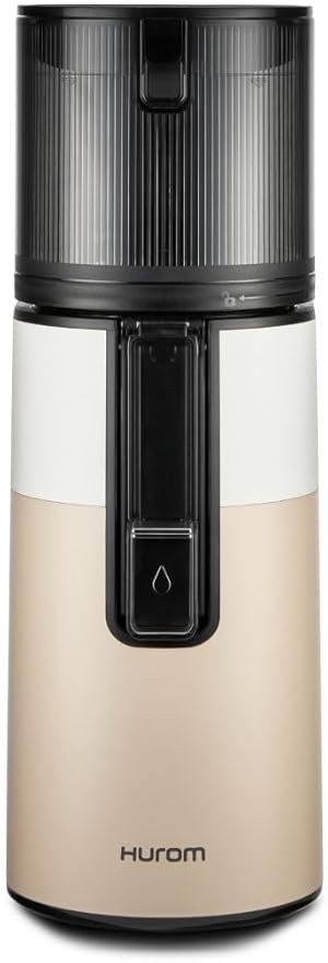 Hurom H400 Cold Press Juicer Machine, Award Winning Masticating Slow Juicer, Easy to Clean, Strainer & Hands Free with Self Feeding, Wide Mouth Hopper, Easy Assembly (Two-Tone Beige)-FlexoryFit
