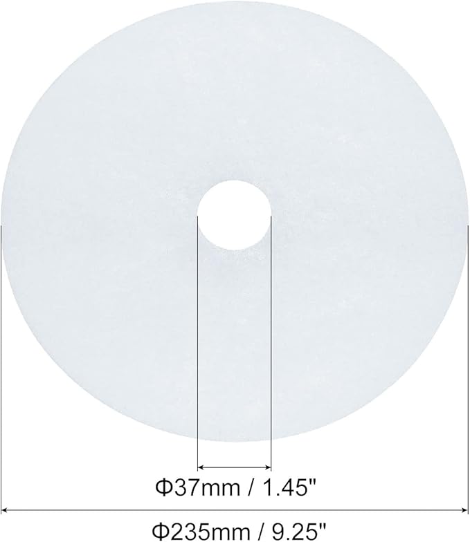 MECCANIXITY Universal Cloth Dryer Exhaust Filter, Cotton 235x37mm White for Clothes Dryer Filter Replacement Pack of 10