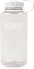 Nalgene Monochrome BPA-Free Recycled Reusable Water Bottle for Backpacking, Hiking, Gym - 32 oz Shatterproof, Cotton
