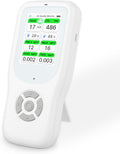 11-in-1 Air Quality Monitor - Portable Indoor Air Quality Detector with Stand, Real-Time Test for AQI, CO2, PM2.5, PM1.0, PM10, TVOC, HCHO, Particles, Temperature & Humidity with Aler (White-White)