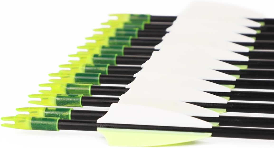 LWANO 28" Fiberglass Arrows - Archery Practice Target Arrows with Blunt Tips Durable Shaft for Youth Kids Children Beginners on Recurve&Long Bows(Pack of 12)