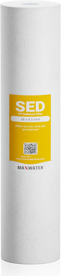 Max Water 10 Micron 20 x 4.5 Sediment Filter 20 inch Whole House BB Water by MaxWater