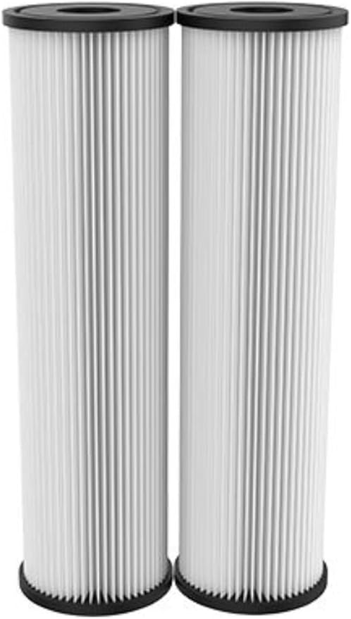 Pentair OMNIFilter RS1 Sediment Water Filter, 10-Inch, Standard Whole House Pleated Cellulose Sediment Replacement Filter Cartridge, 10" x 2.5", 20 Micron, Pack of 6