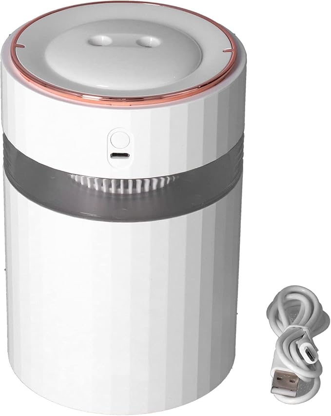 Humidifier Large Capacity Portable 900ml Mute Double Spray Design Desktop Humidifier for Car Office Desktop Pink (White)