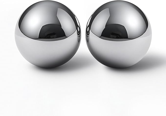 1.5-inch Baoding Balls with Chime: Stainless Steel Baoding Balls, Hand Massage, Meditation Balls — Suitable for Home/Office Exercise, Stress Relief, Anxiety Reduction, and as Holiday Gifts-FlexoryFit