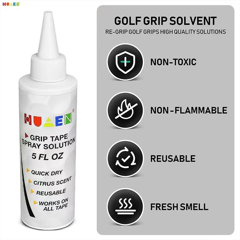 Golf Grips Kit with Golf Grip Tapes Remover Tool, 13 Golf Grip Tape,Golf Grip Solvent, Rubber Vise Clamp and Hook Knife for Regripping Golf Club Grips, Golf Club Regripping Kit