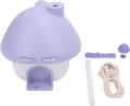 Mini Mushroom House Humidifier, 300ml Personal Desktop Humidifier, Quiet Operation with Color Changing Light, Ideal for Bedroom Office Car Travel