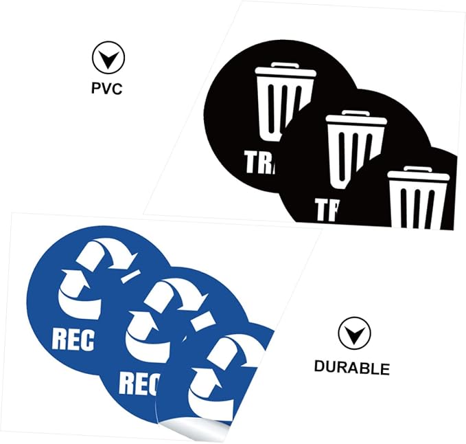 Recycle Decals for Trash Can Waste Bin Sticker Waste Sorting Decals Remind - Image 7