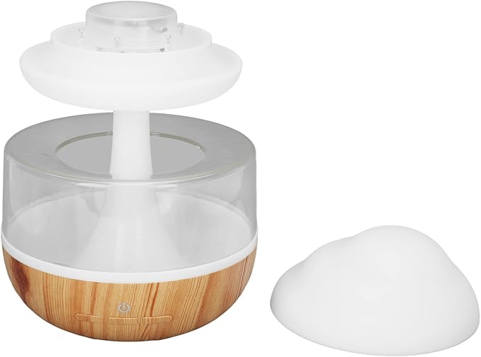 TOPINCN Night Light Aromatherapy Essential Oil Diffuser Micro Humidifier Desk Fountain Bedside Sleeping Relaxing Mood Water Drop Sound