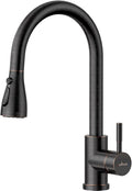 APPASO Bronze Kitchen Faucet with Pull Down Sprayer (3 Modes), Oil Rubbed Bronze High Arc Kitchen Faucet, 304 Stainless Steel 360° Swivel Kitchen Sink Faucet Single Handle Single Hole