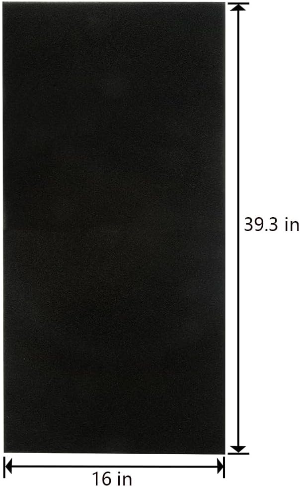 Cuttable Foam Pad Pre Filter, Can Cut to Fit Most Air Conditioner, Air Purifier, Kitchen Trash Cans, Pet Deodorizing Mat, 16.1x39.3x1/4inch(1Pack)