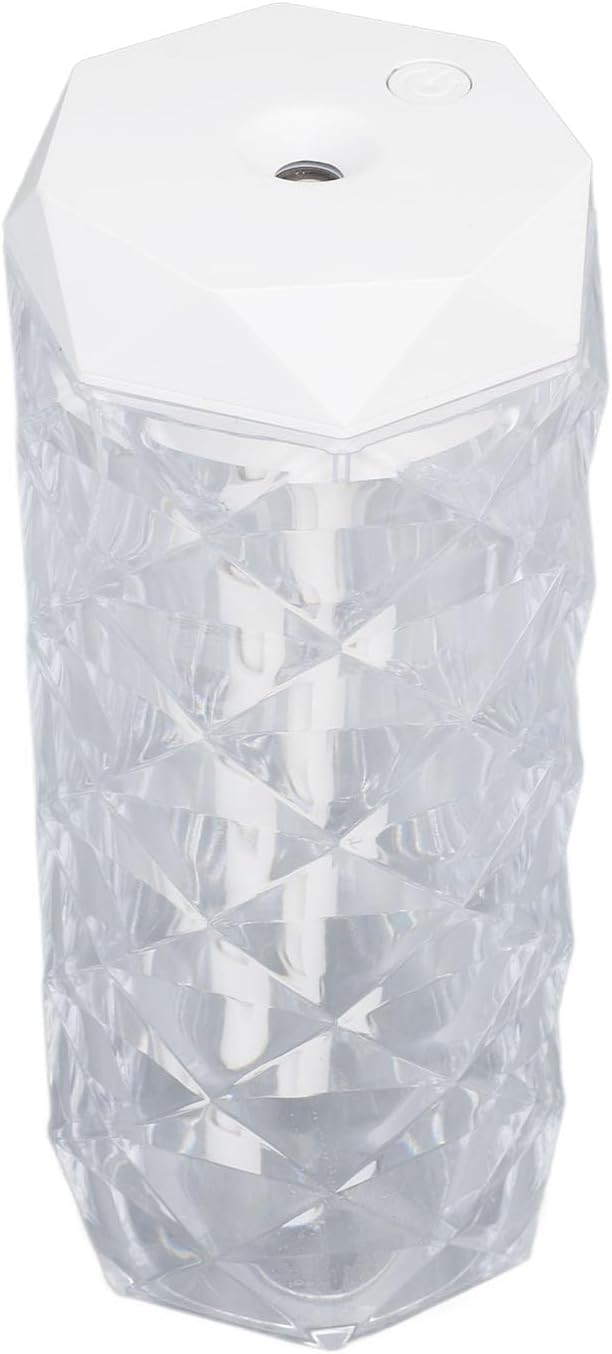 Small Air Humidifier Colorful Ambient Lighting Multi Faceted Prism Design for Car Home Room (1000ML)