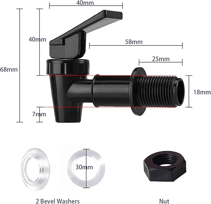 HUINING Replacement Ceramic Dome Water Filter with Coconut Shell Activated Carbon and Faucet Kit for Countertop,Household Water Bucket, Water Cooler Filtration Systems Water Pitcher