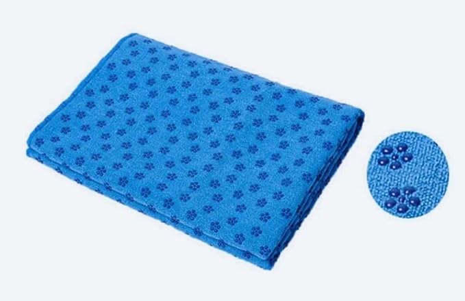 IBL-Yoga Towel, Hot Yoga Mat Towel - Sweat Absorbing Non-Slip for Hot Yoga, Pilates and Workout, 24x72 inches with Grip-FlexoryFit