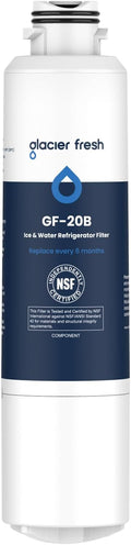 GLACIER FRESH Compatible with Samsung DA29-00020B Refrigerator Water Filter, DA29-00020A/B, DA29-00020B-1, HAF-CIN/EXP, 46-9101, RF4267HARS For French Door Fridge Kitchen (Pack of 1)