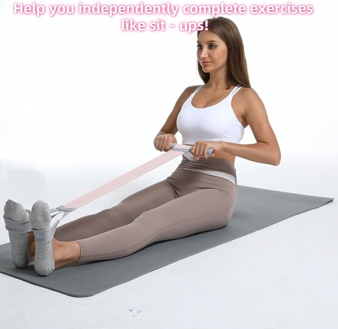 Multifunctional Tension Rope Set – Sit-Up Assistance, Knitted Fitness Equipment for Abdominal/Waist/Arm/Leg Stretching & Weight Loss Training，Gift a 90 Pound Knitted Resistance Strap-FlexoryFit