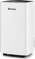 COSTWAY Dehumidifier for Large Room and Basements, Portable 30 Pints Dehumidifier with 3 Modes, 2 Speeds, Low Noise, 24H Timer, Auto or Manual Drainage