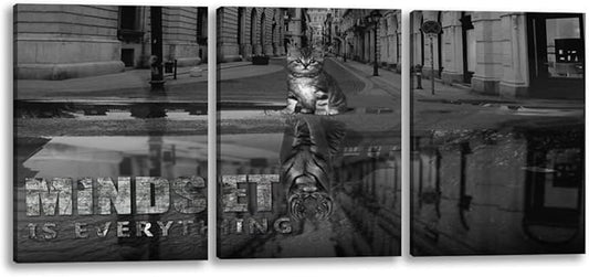 3 Panels Motivational Canvas Wall Art Inspirational Wall Art Entrepreneur Quotes Poster Print Artwork Painting Picture for Framed Home Decoration Living Room office bedroom 36''W x 16''H-FlexoryFit
